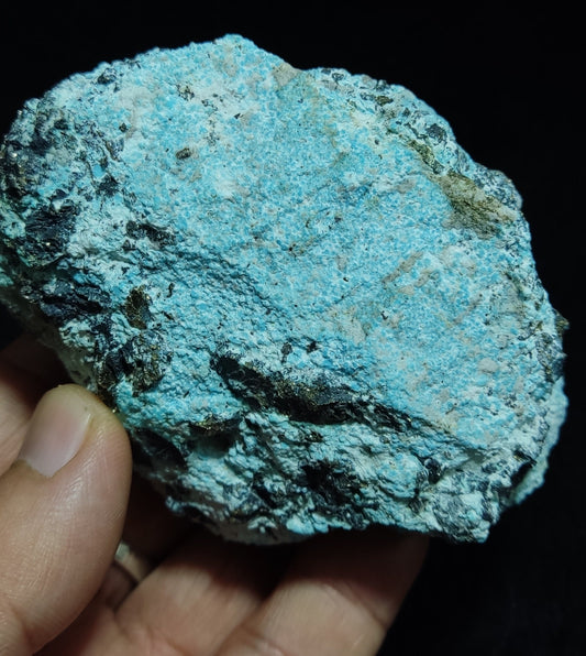 Natural rough turquoise in matrix with Pyrite 455 grams
