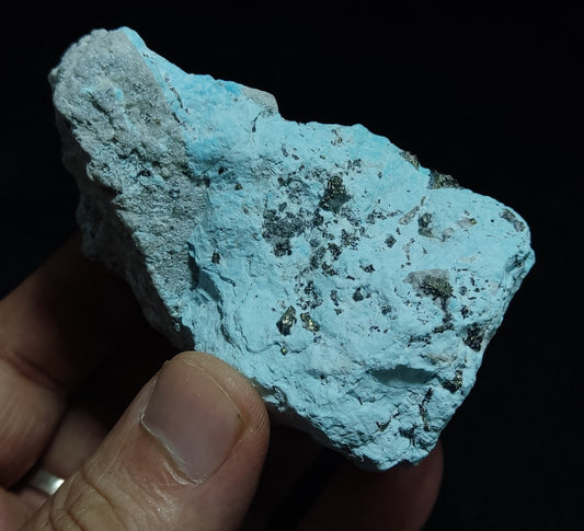 Natural rough turquoise in matrix with Pyrite 222 grams