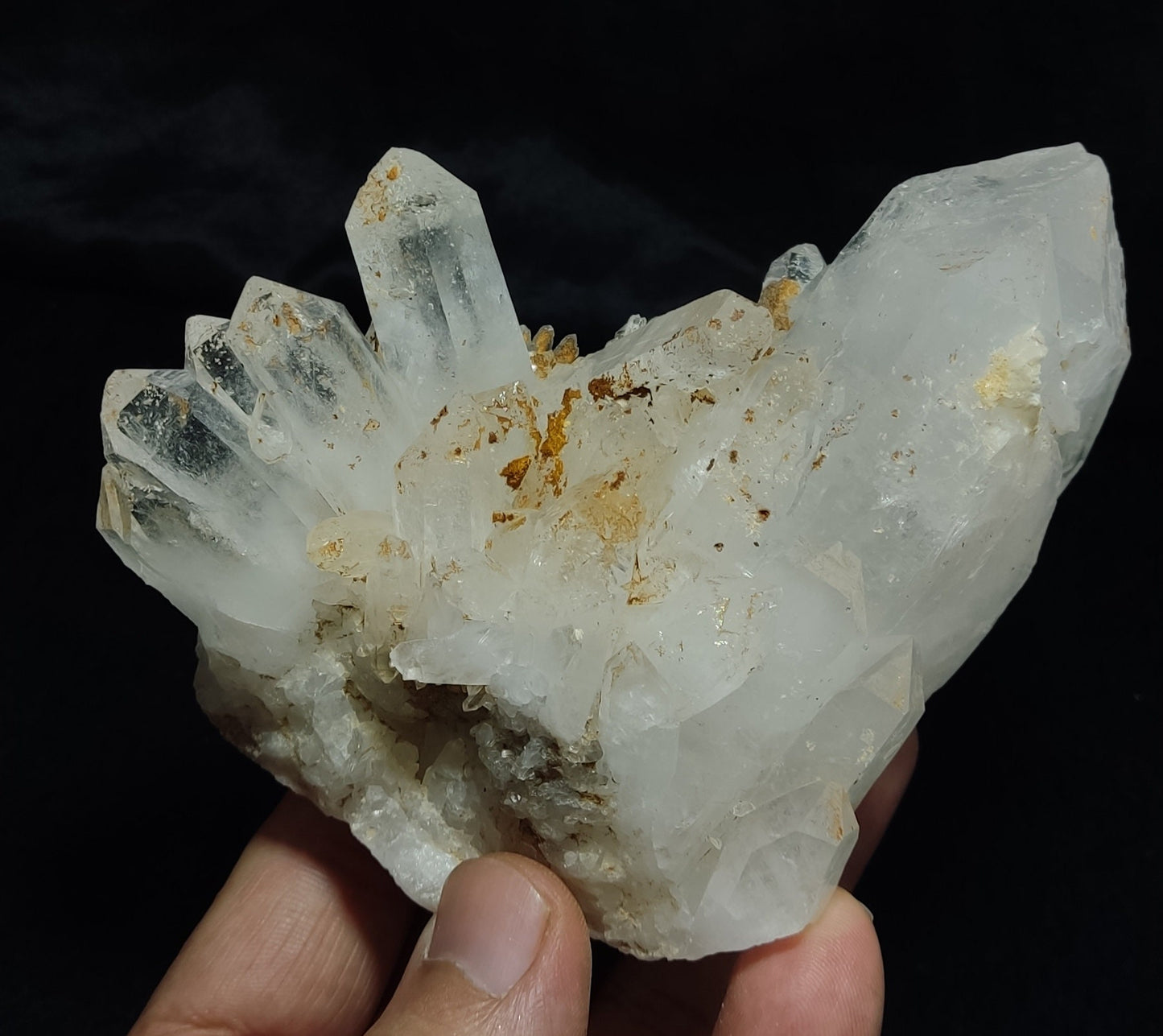 Natural lustrous quartz cluster 529 grams