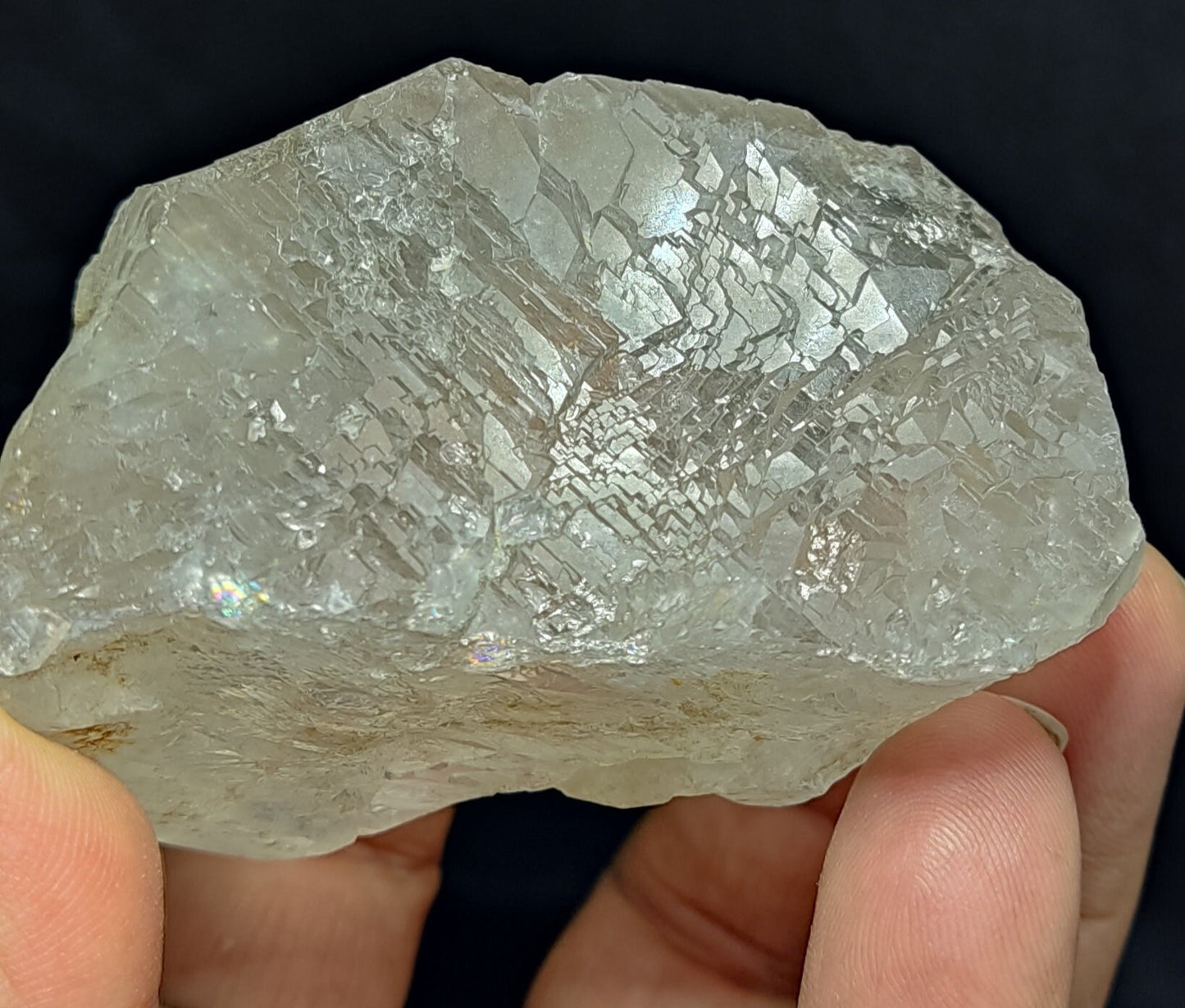 Fine aesthetic twin terminated smoky quartz floater crystal 265 grams