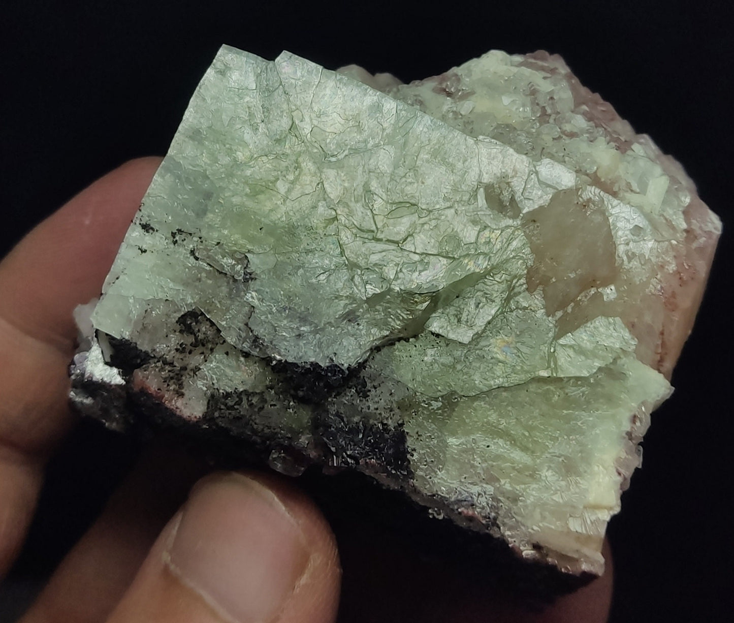 An aesthetic specimen of apophyllite with associated stilbite 144 grams