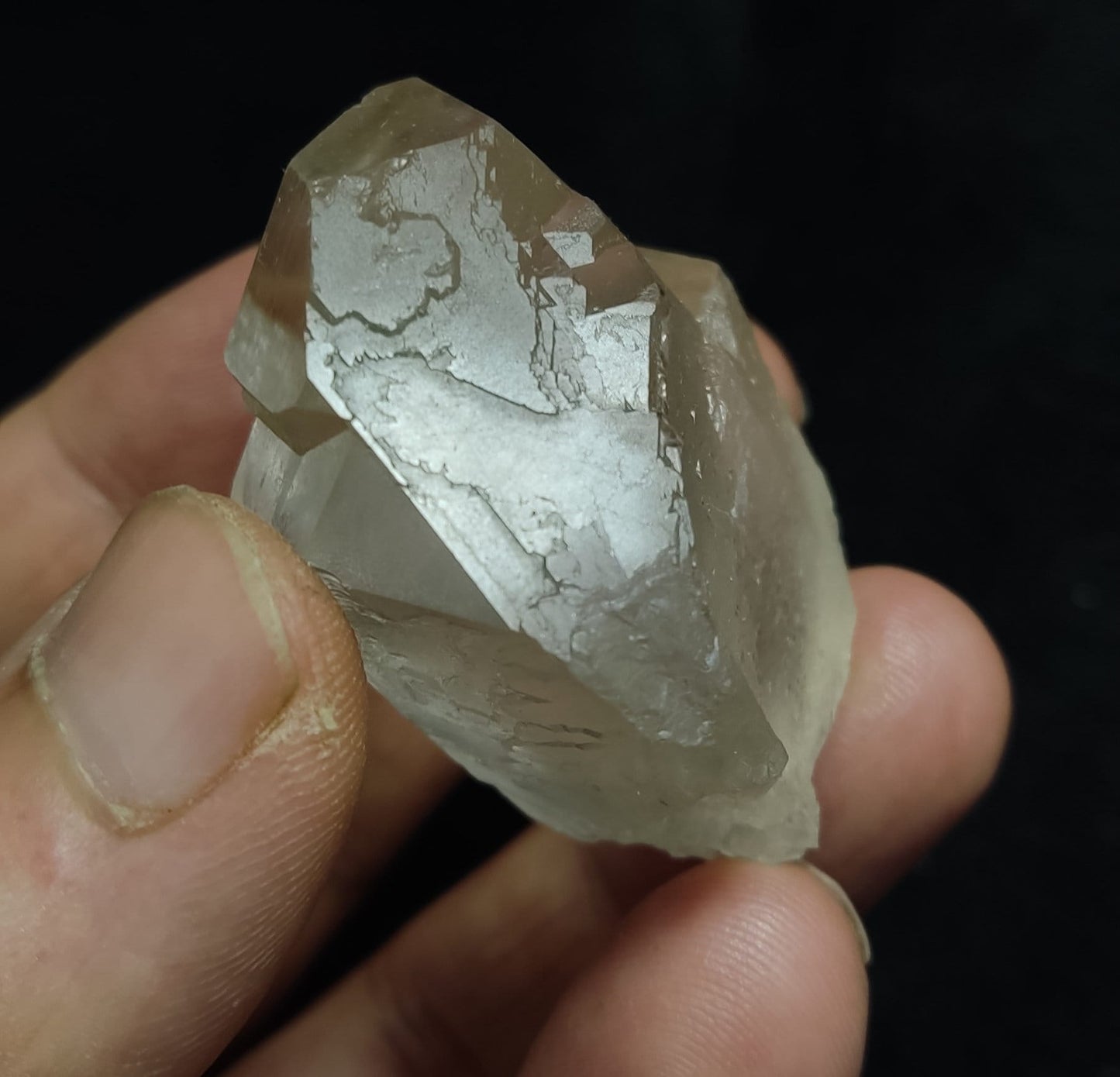 Natural Gwindel quartz Crystal 64 grams