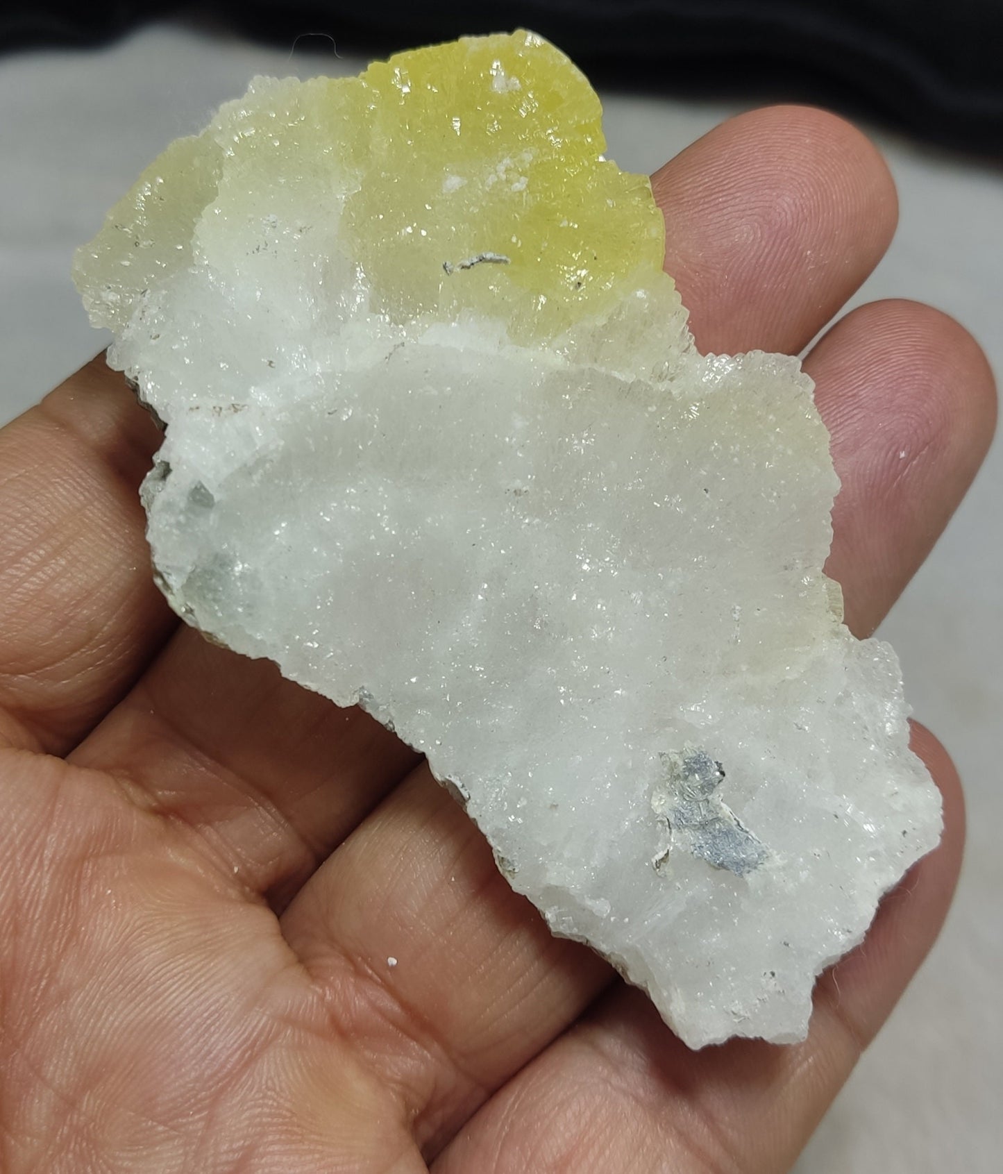 Natural Yellow Brucite crystal 42 grams