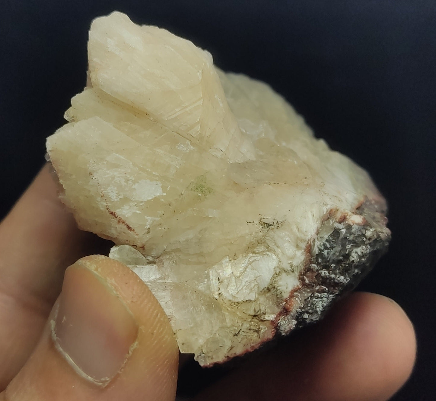 An aesthetic specimen of apophyllite with associated stilbite 144 grams