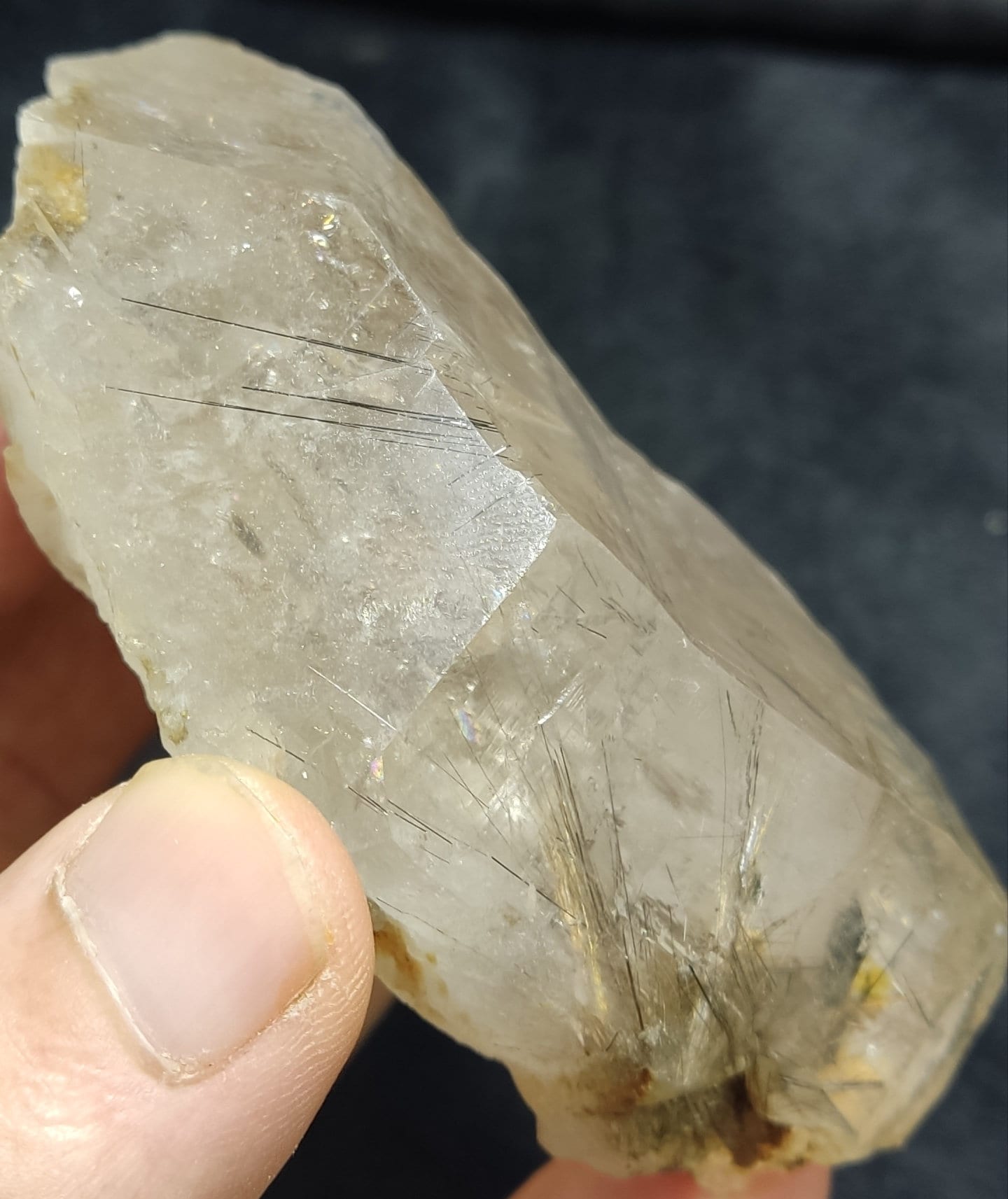 Natural terminated rutiles included quartz 274 grams