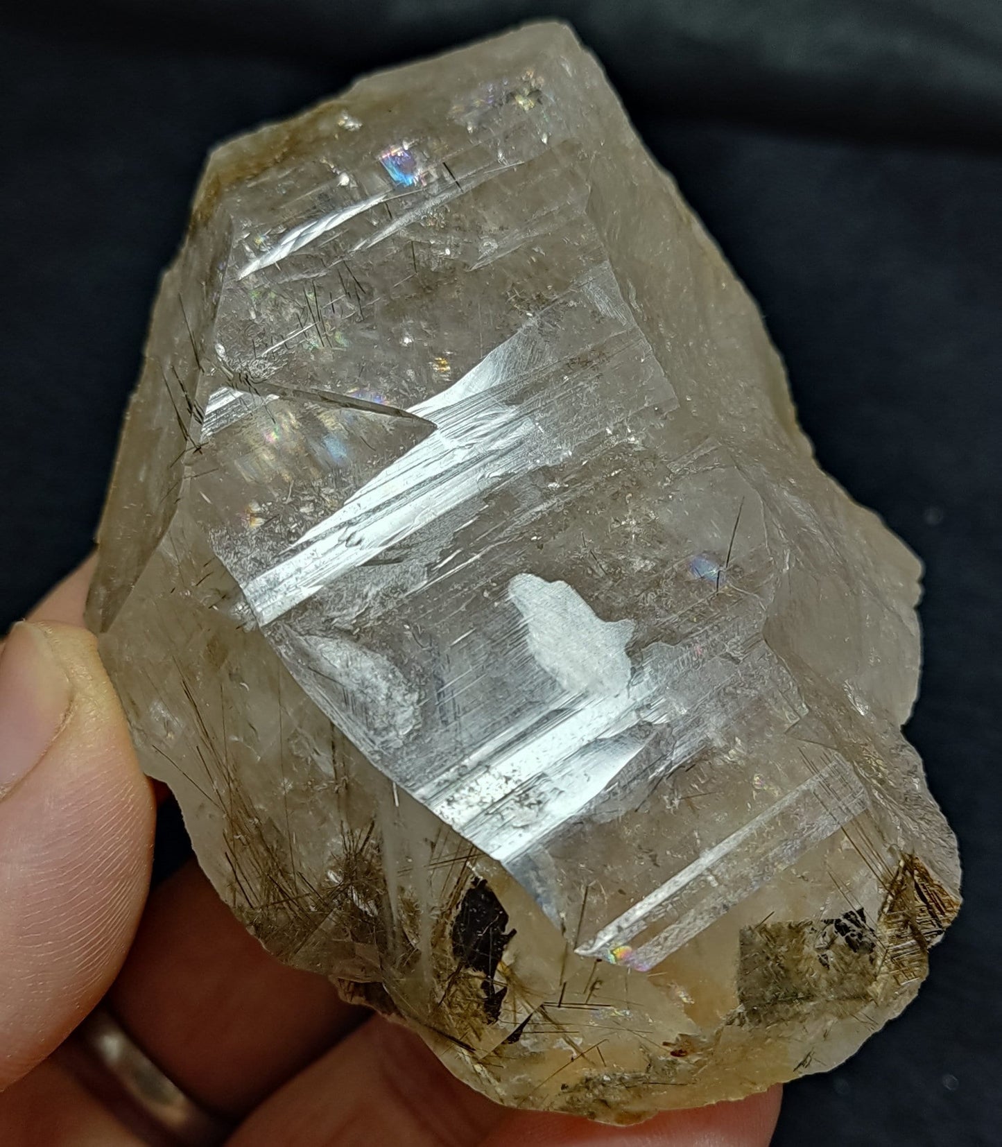 Natural terminated rutiles included quartz 274 grams